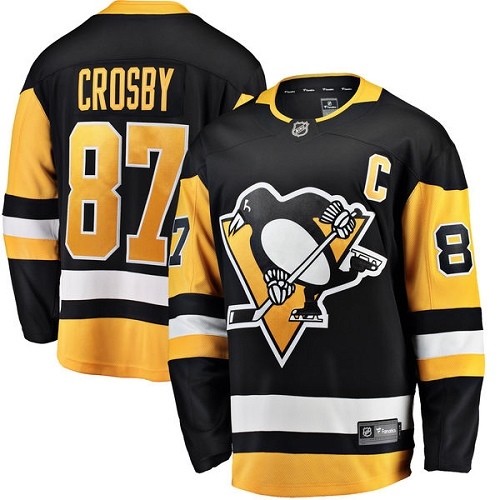 Herren Pittsburgh Penguins Eishockey Trikot Sidney Crosby #87 Breakaway Schwarz Fanatics Branded Heim